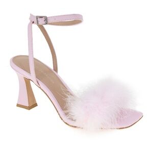 BCBGeneration Pink Feathered Heels
